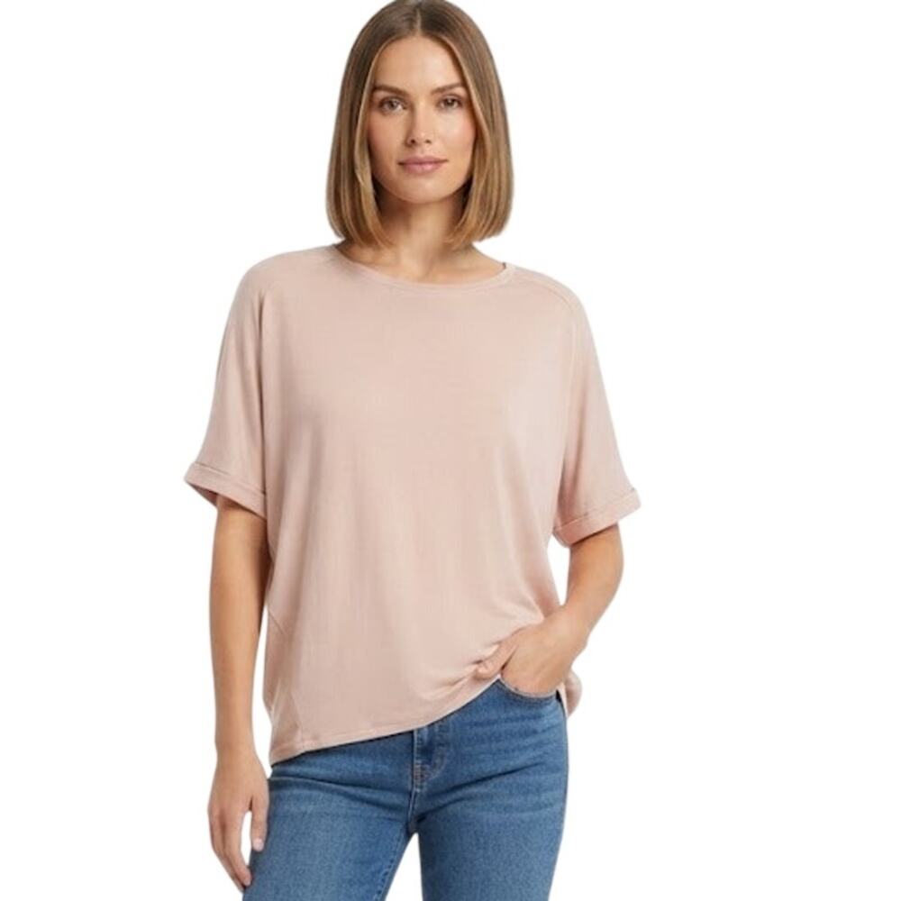 MICHAEL STARS Oversized Blush Pink Dolman Sleeve Crewneck Top Small